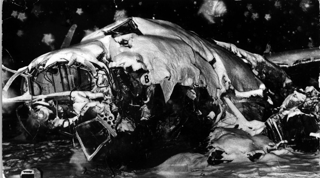 Обломки разбившегося самолета, на борту которого находились «малыши Басби»